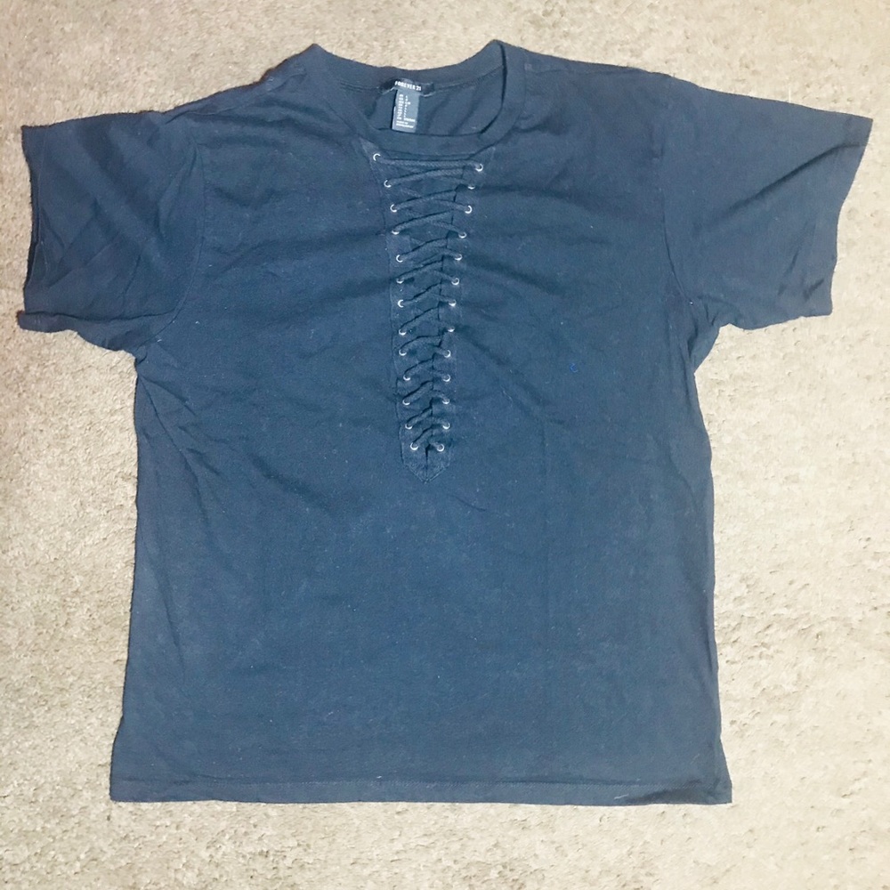 Oversized Lace-up Shirt